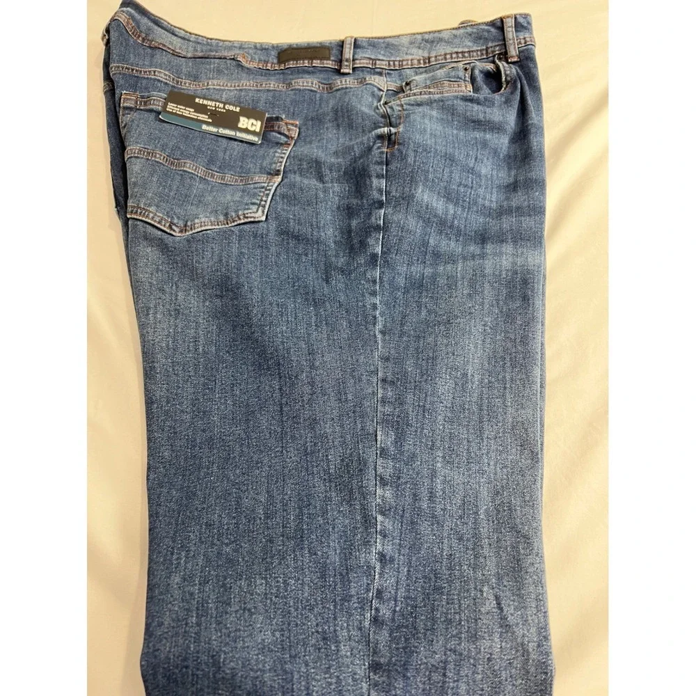 Kenneth Cole Jean Men 44x32 Blue BCI Better Cotton Initiative Straight Denim PA3